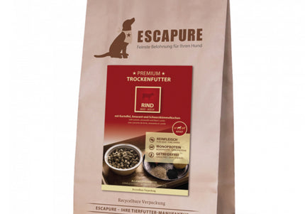 Escapure Premium Rind Oven-Baked Dog Food – High-Quality Beef Recipe, 4kg Bag