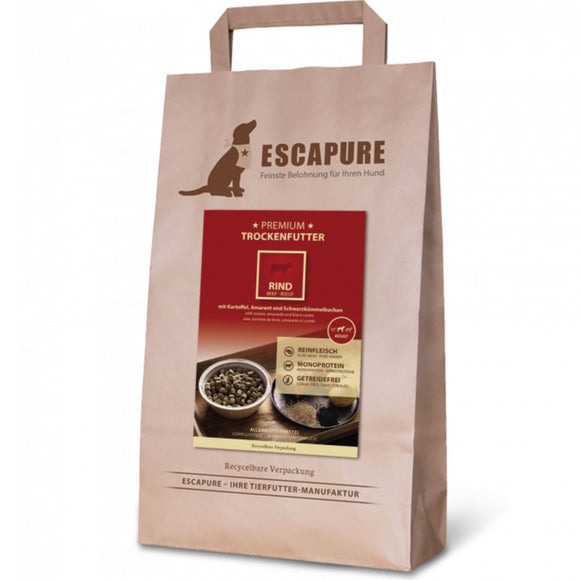 Escapure Premium Rind Oven-Baked Dog Food – High-Quality Beef Recipe, 4kg Bag