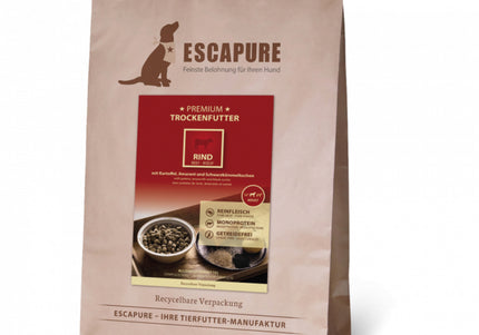 Escapure Premium Rind Oven-Baked Dog Food – High-Quality Beef Recipe, 1.5kg Bag