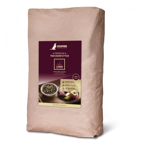 Escapure Premium Lamm Oven-Baked Dog Food – High-Quality Lamb Recipe, 12kg Bag