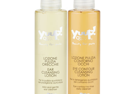Yuup! Home Eye Contour and Ear Cleaning Kit – Gentle Dual-Action Lotions, 150ml Each