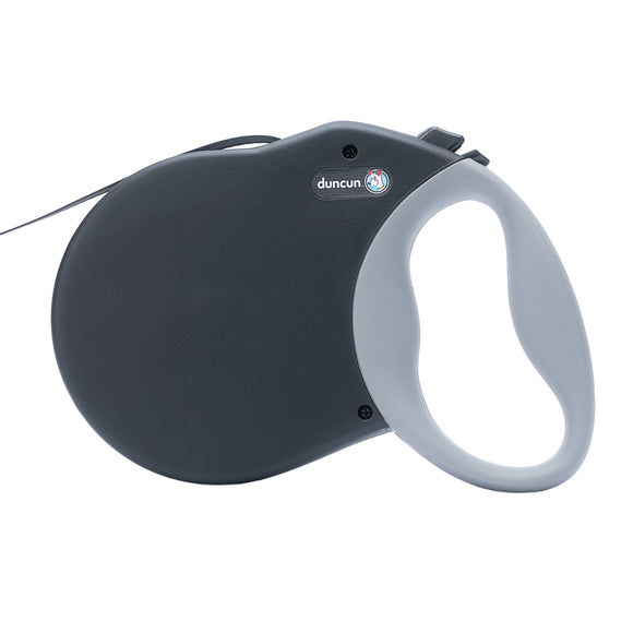 Alcott Duncun Expedition Retractable Leash 7.5m – Long Black Tape, Smooth Control, S/M Size