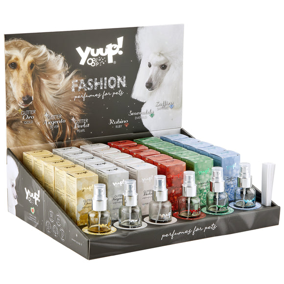 Yuup! Fashion Perfumes Set – Exclusive Fragrances Collection with Display and Testers, 30x50ml