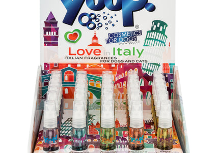 Yuup! Love In Italy Perfume Set – 30 Alcohol-Free Mini Bottles, 5 Italian Scents with Display