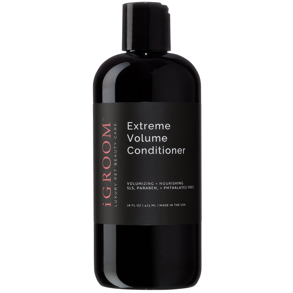 iGroom Extreme Volume Conditioner – Lightweight Volumizing Formula, 473ml, Enhances Coat Fullness