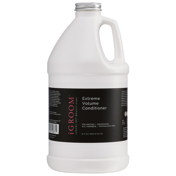iGroom Extreme Volume Conditioner – Lightweight Volumizing Formula, 1.9L, Enhances Coat Fullness