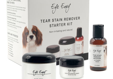 Eye Envy Tear Stain Remover Starter Kit For Dogs – Complete Cosmetic Solution, Gentle Formula for Discoloration