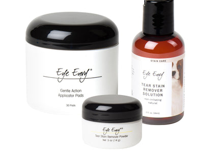 Eye Envy Tear Stain Remover Starter Kit For Dogs – Complete Cosmetic Solution, Gentle Formula for Discoloration