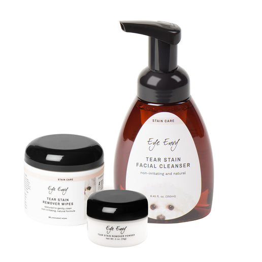 Eye Envy 3-Step Tear Stain Remover Kit – Complete Cosmetic Solution, Gentle Formula for Stain Removal