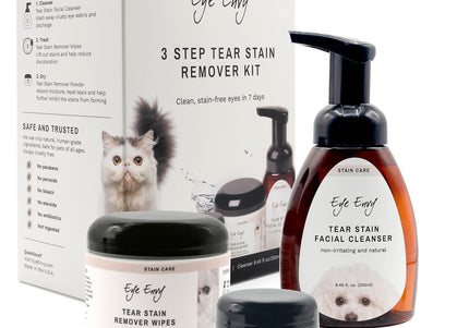 Eye Envy 3-Step Tear Stain Remover Kit – Complete Cosmetic Solution, Gentle Formula for Stain Removal