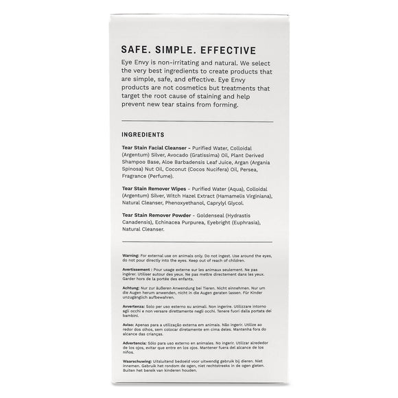 Eye Envy 3-Step Tear Stain Remover Kit – Complete Discoloration Solution, Gentle Formula