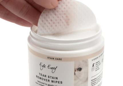 Eye Envy Tear Stain Remover Wipes – Gentle Cleansing Pads, 60 Pack, Fast-Acting Formula