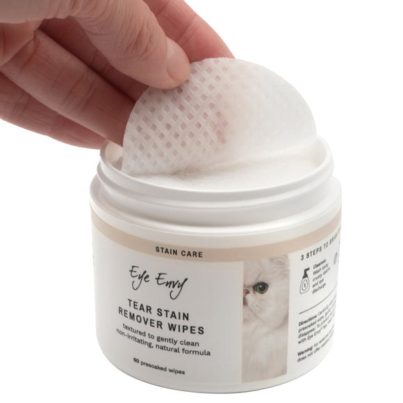 Eye Envy Tear Stain Remover Wipes – Gentle Cleansing Pads, 60 Pack, Fast-Acting Formula