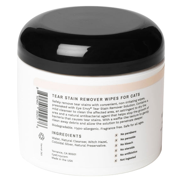 Eye Envy Tear Stain Remover Wipes – Gentle Cleansing Pads, 60 Pack, Fast-Acting Formula