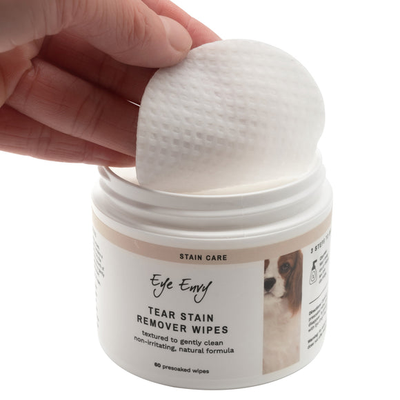 Eye Envy Tear Stain Remover Wipes – Gentle Cleansing Pads, 60 Pack, Fast-Acting Formula