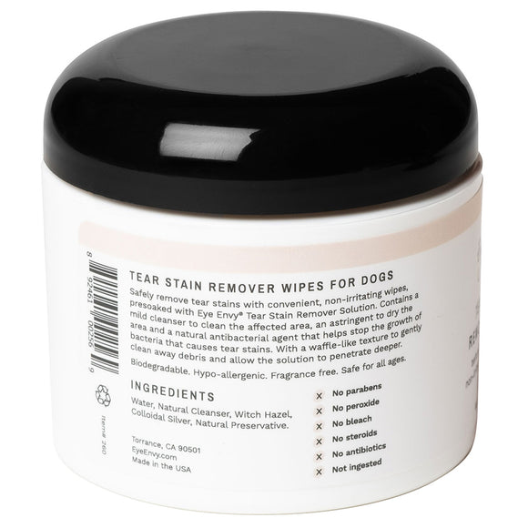 Eye Envy Tear Stain Remover Wipes – Gentle Cleansing Pads, 60 Pack, Fast-Acting Formula