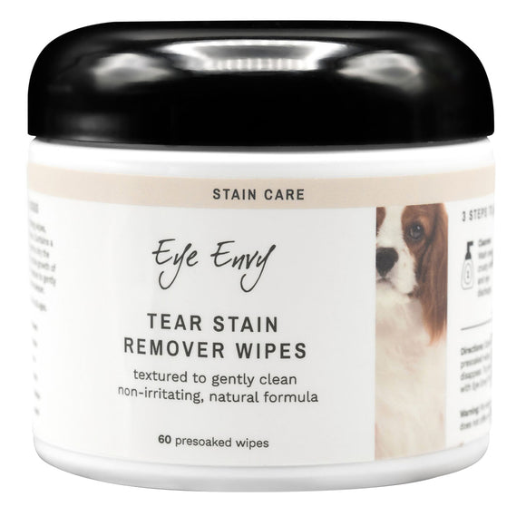 Eye Envy Tear Stain Remover Wipes – Gentle Cleansing Pads, 60 Pack, Fast-Acting Formula