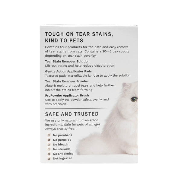 Eye Envy Cat Tear Stain Remover Starter Kit – Small Brush, Complete Cosmetic Set