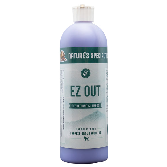 Nature's Specialties EZ Out Deshedding Shampoo 473ml – Concentrated Formula, Reduces Shedding
