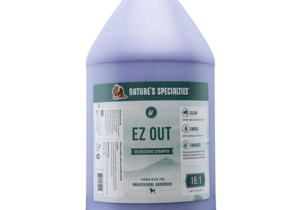 Nature's Specialties EZ Out Deshedding Shampoo Concentrate 1:16 – 3.8L, Fast-Acting Formula