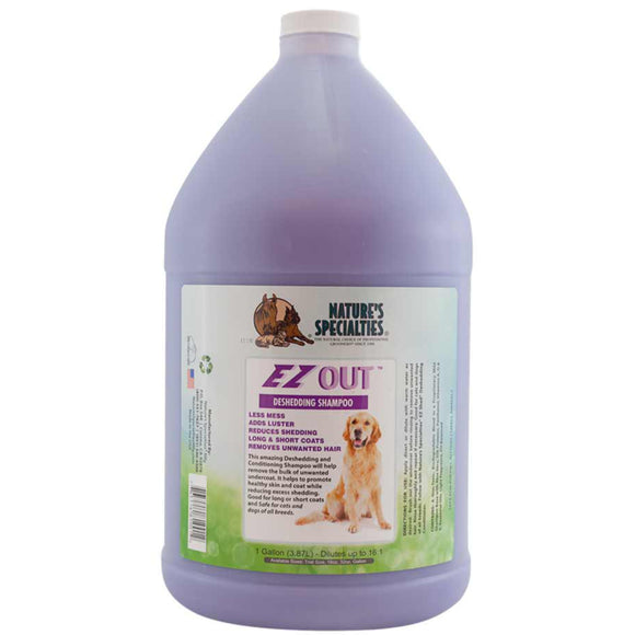 Nature's Specialties EZ Out Deshedding Shampoo Concentrate 1:16 – 3.8L, Fast-Acting Formula