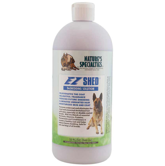 Nature's Specialties EZ Shed Conditioner 946ml – Concentrated Deshedding Formula, 1:24 Dilution Ratio