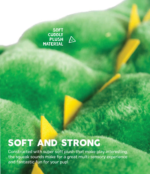 Outward Hound Squeaker Matz Gator XL – Plush Green Alligator Play Mat with 16 Squeakers