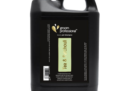 Groom Professional Tea & Patchouli Luxury Shampoo – Moisturizing Concentrate for Dry, Dull Coats, 4L