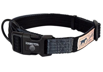 Hamilton Go Boldly Adjustable Collar Size L – Durable Nylon, Brown, Secure Fit for Medium and Large Dogs