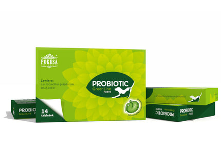Pokusa GreenLine Forte Probiotic Tablets – Advanced Formula, Supports Healthy Intestinal Flora Balance