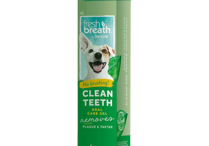 Tropiclean Fresh Breath Clean Teeth Gel – Oral Hygiene Formula, 59ml, Fast-Acting Minty Freshness