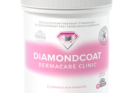 Pokusa DiamondCoat Dermacare Clinic Tablets – Advanced Skin Health Supplement, 500 Count