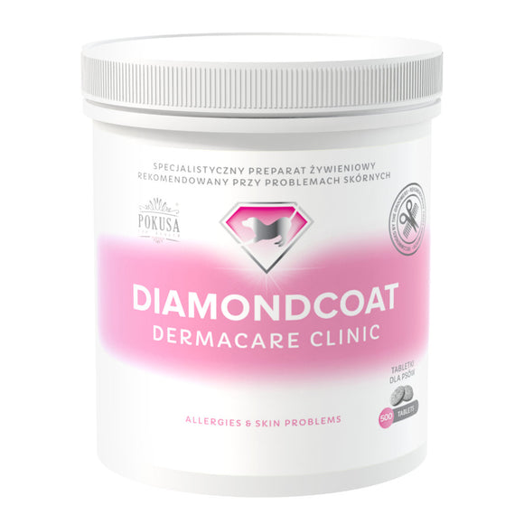 Pokusa DiamondCoat Dermacare Clinic Tablets – Advanced Skin Health Supplement, 500 Count