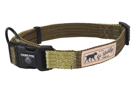 Hamilton Go Boldly Adjustable Collar Size L – Durable Nylon, Brown, Secure Fit for Medium and Large Dogs