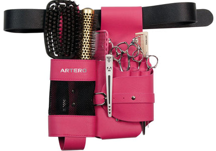 Artero Sauvage Tool Case – Elegant Black Holster with Multiple Pockets for Grooming Scissors and Tools