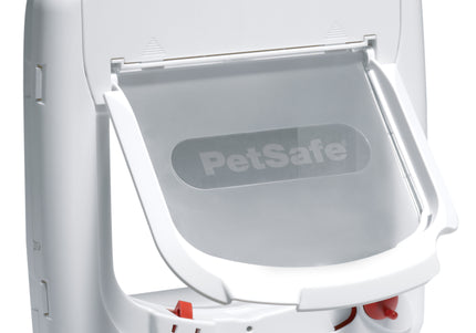 PetSafe Staywell Magnetic Deluxe Cat Flap – Secure White Door with Magnetic Locking System