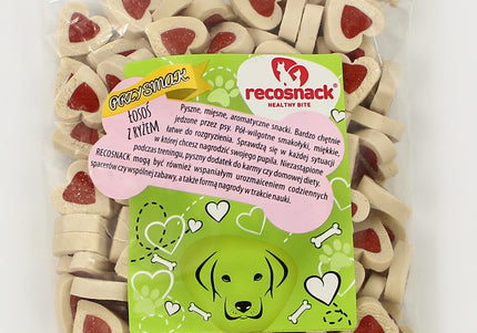 Recosnack Salmon and Rice Heart-Shaped Dog Training Treats - 500 g