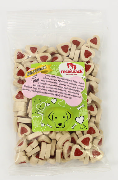 Recosnack Salmon and Rice Heart-Shaped Dog Training Treats - 500 g