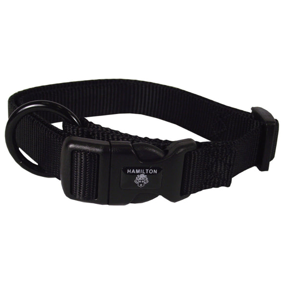 Hamilton Classic Adjustable Collar 19mm – Nylon, Smooth Adjustment, Black, Comfortable Fit