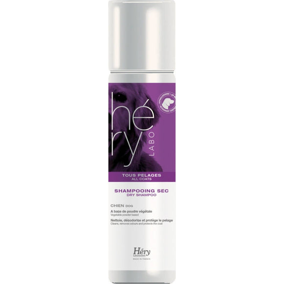 Hery Tous Pelages Dry Shampoo – Gentle Powder Formula, Suitable for All Coat Types, 150ml