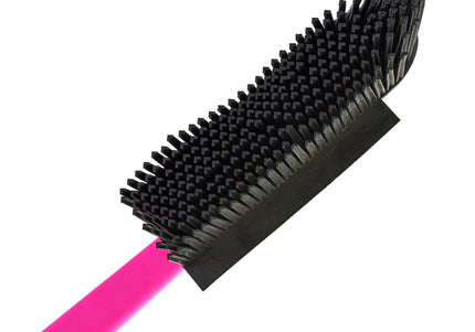 V7 Hand-Held Rubber Brush and Dustpan – Innovative Red Cleaning Duo, Ergonomic Design