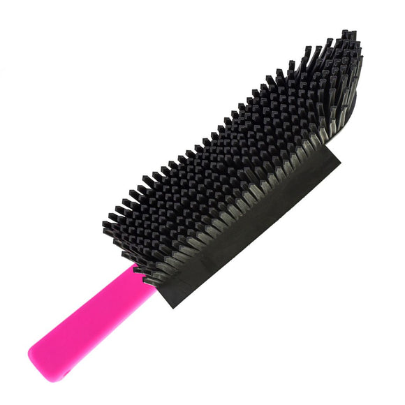 V7 Hand-Held Rubber Brush and Dustpan – Innovative Red Cleaning Duo, Ergonomic Design