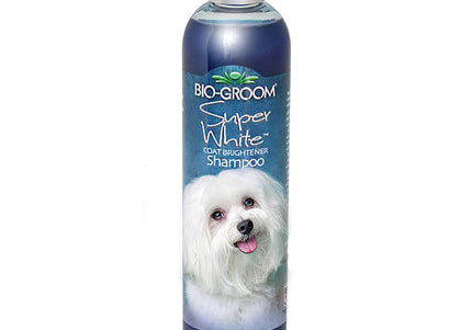 Bio-Groom Super White Shampoo – Brightening Formula, Enhances White Fur Color, 355ml