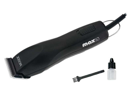 Moser MAX 50 Professional Grooming Clipper – Quiet Operation, 1mm Blade with Attachments