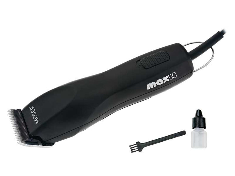 Moser MAX 50 Professional Grooming Clipper – Quiet Operation, 1mm Blade with Attachments