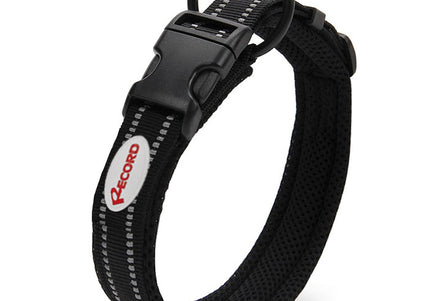 Record Action Ande Collar Black – High-Quality Reflective Dog Collar, XXL Size, Durable Design
