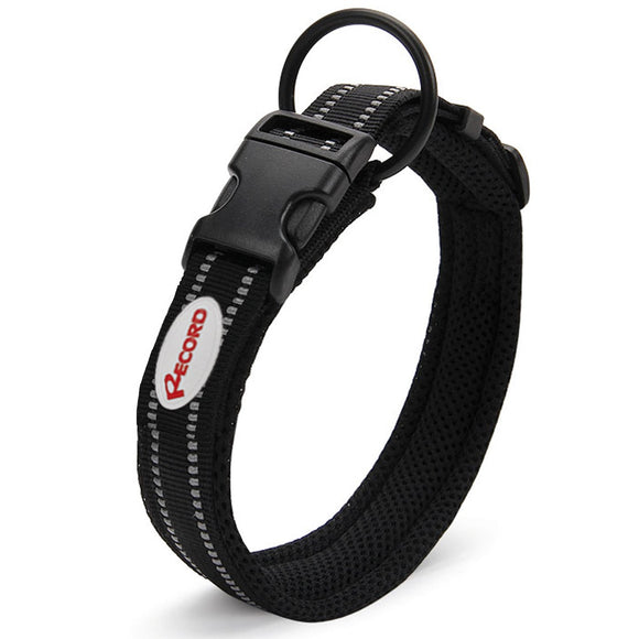 Record Action Ande Collar Black – High-Quality Reflective Dog Collar, XXL Size, Durable Design