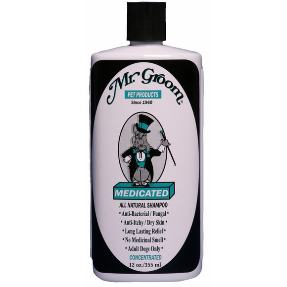 Mr. Groom Medicated Shampoo – Concentrated Formula, Soothes Dry and Itchy Skin, 355ml