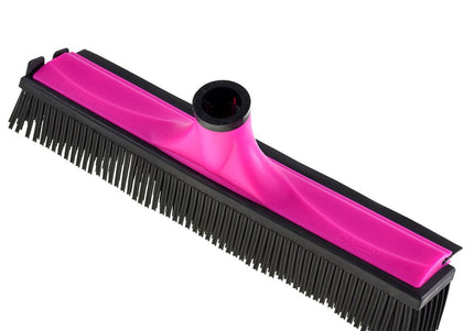 V7 Rubber Grooming Broom – Telescopic Pole, Innovative Red Design, Efficient Hair Removal