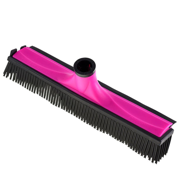 V7 Rubber Grooming Broom – Telescopic Pole, Innovative Red Design, Efficient Hair Removal